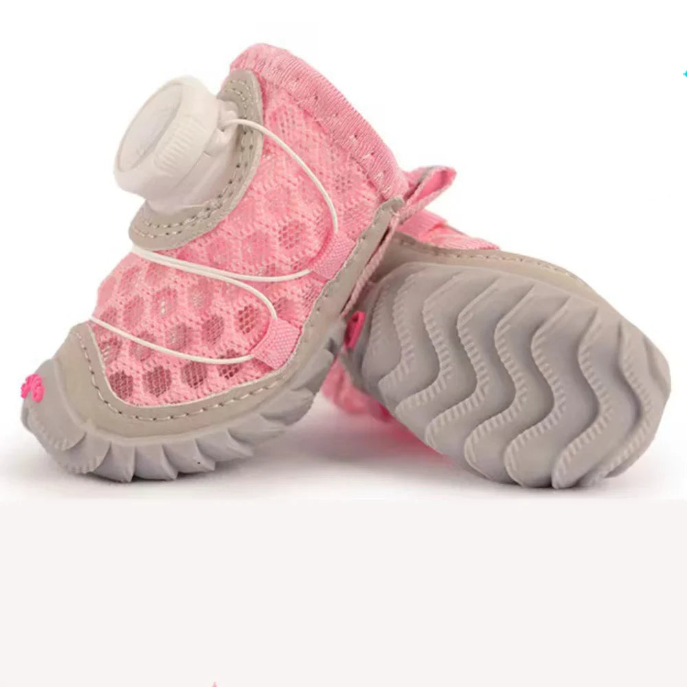 4-Pack Breathable Mesh Dog Shoes | Reflective Adjustable Boots