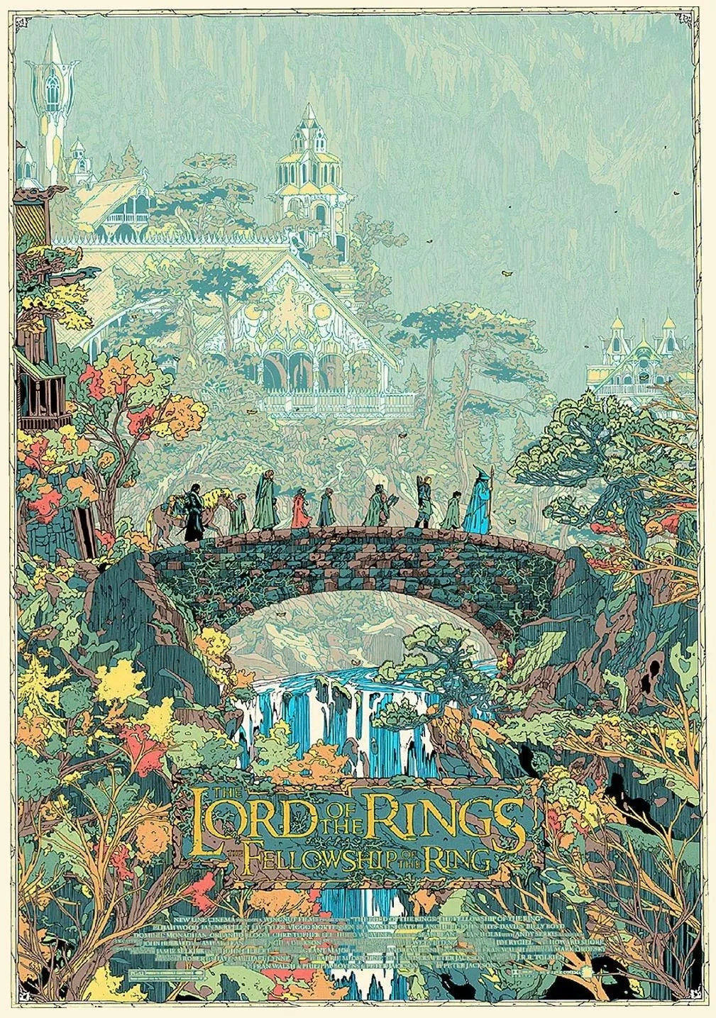 Lord of the Rings Middle-Earth Vintage Canvas Wall Art Print
