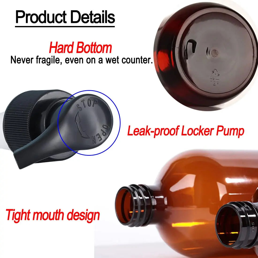 Shampoo and Conditioner Dispenser Set Shower Soap Bottles Amber Refillable Shampoo and Conditioner Bottles for Hotel Bathroom Peaceful Pleasures Health and Wellness