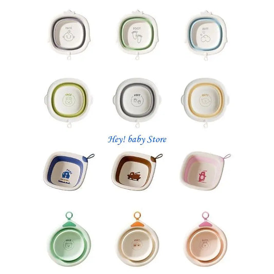 Foldable Baby Wash Basin | Travel Bathing Tub for Toddlers Foldable Baby Basin Peaceful Pleasures Health and Wellness