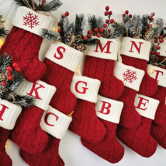 Christmas Stocking Knitted Sock – Festive Holiday Decor Christmas Stocking Oasis Select