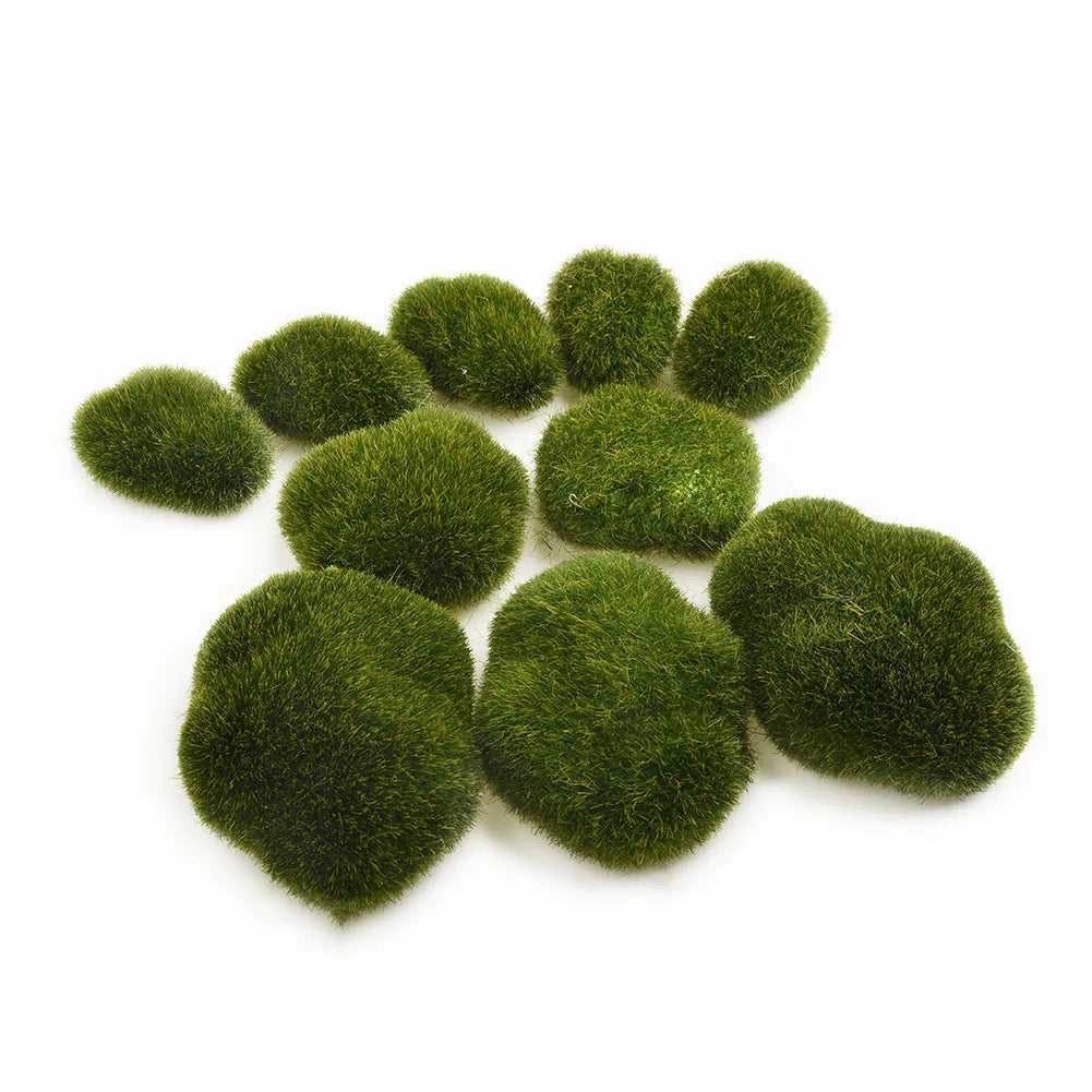 Ball Moss Stones Ornament Grass Home Plant Plastic Artificial