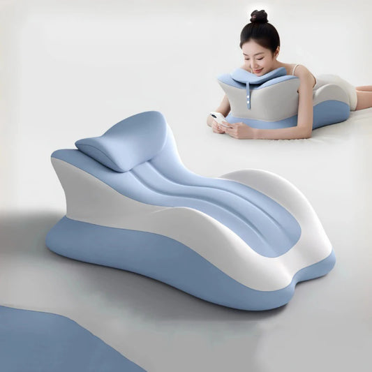 Memory Foam Pillow Ergonomic Support Neck Leg Rest Reading Phone Use Bed Sofa Wedge Shape Pain Relief Comfort Peaceful Pleasures Health and Wellness