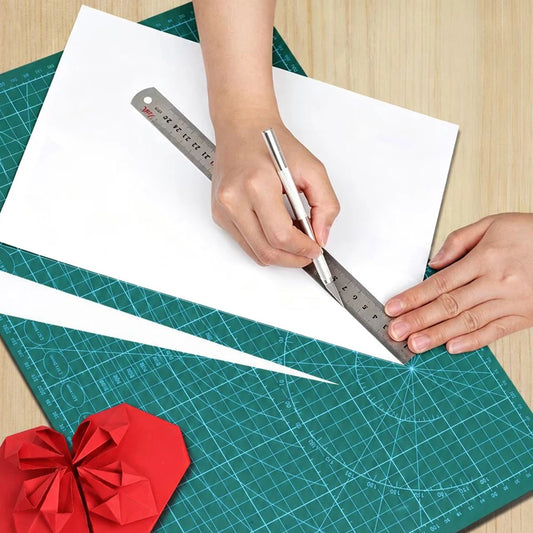 Double Sided A4 Scale Cutting Pad Thickened Handmade Graphic Carving Peaceful Pleasures Health and Wellness