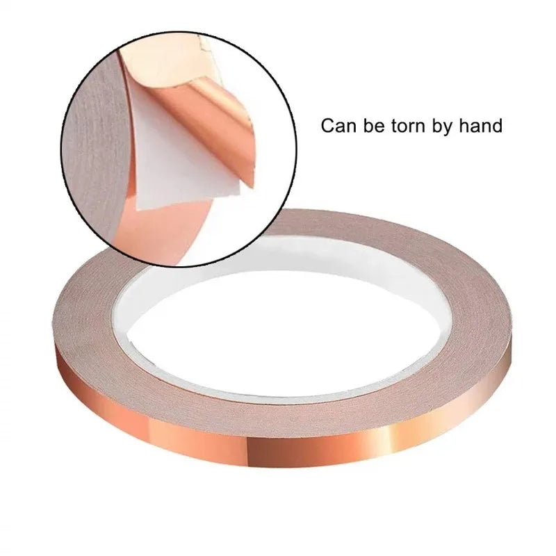 65FT Double Conductive Copper Foil Tape | EMI Shielding & Repair