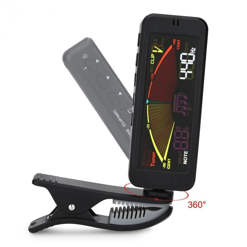 FMT-209 1 360 Clip-on Guitar Bass Drum Violin Tuner Metronome