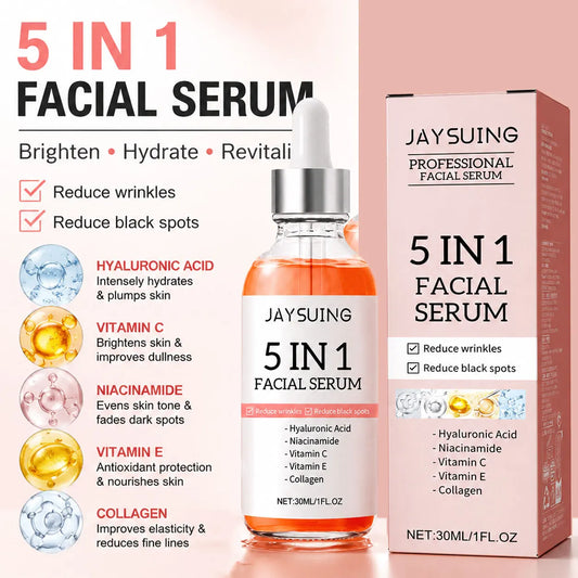 Vitamin C Face Serum with Hyaluronic Acid & Vitamin E | 30ml Brightening Face Serum Peaceful Pleasures Health and Wellness
