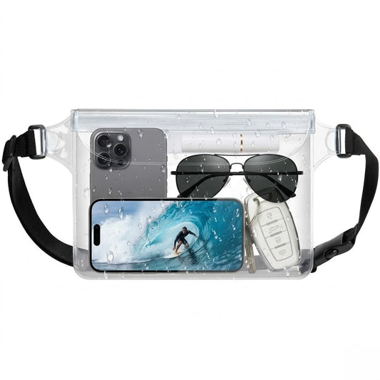 Waterproof Fanny Pack Waist Pouch Triple Zip Dry Bag Phone Passport Holder Beach Swim Kayak Water Sports Cruise Essentials 2026 Peaceful Pleasures Health and Wellness