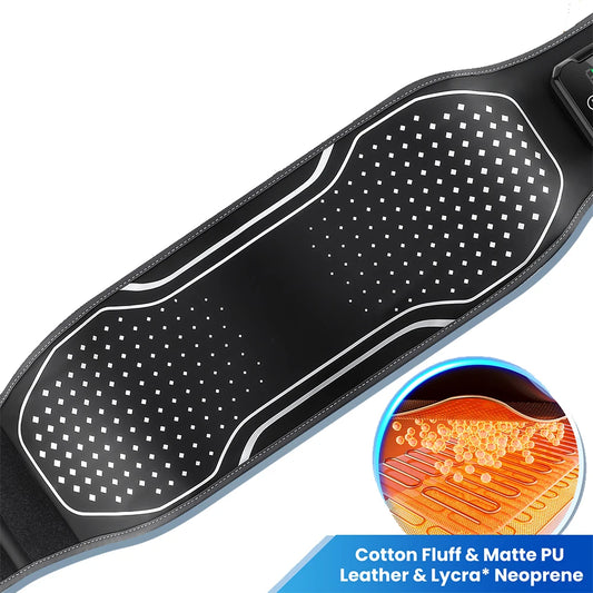 120cm Air Bladder Squeeze Waist Massager Vibration Airbag Heating Pad Release Lumbar Pressure Spinal Brace Support Belt Type-C Peaceful Pleasures Health and Wellness