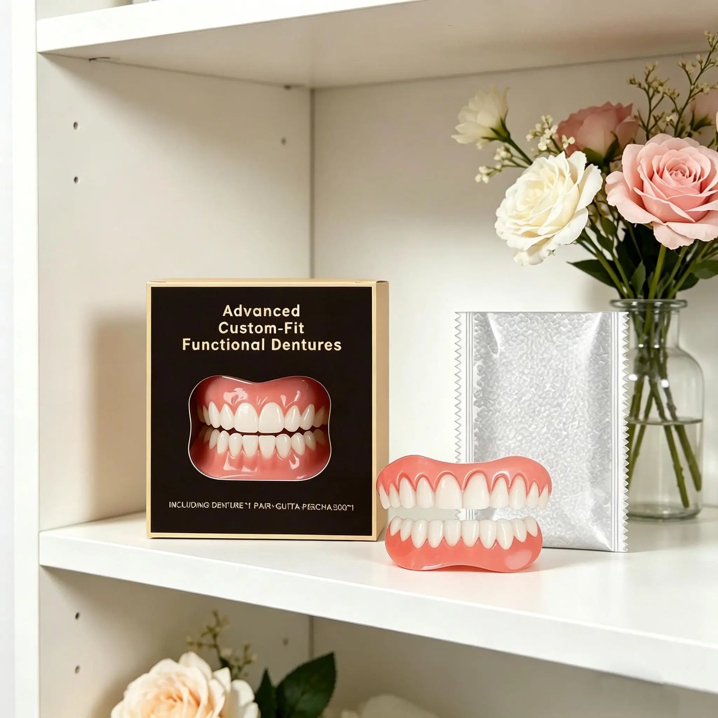 Silicone Denture Kit – Natural-Look Tooth Cover for Men & Women