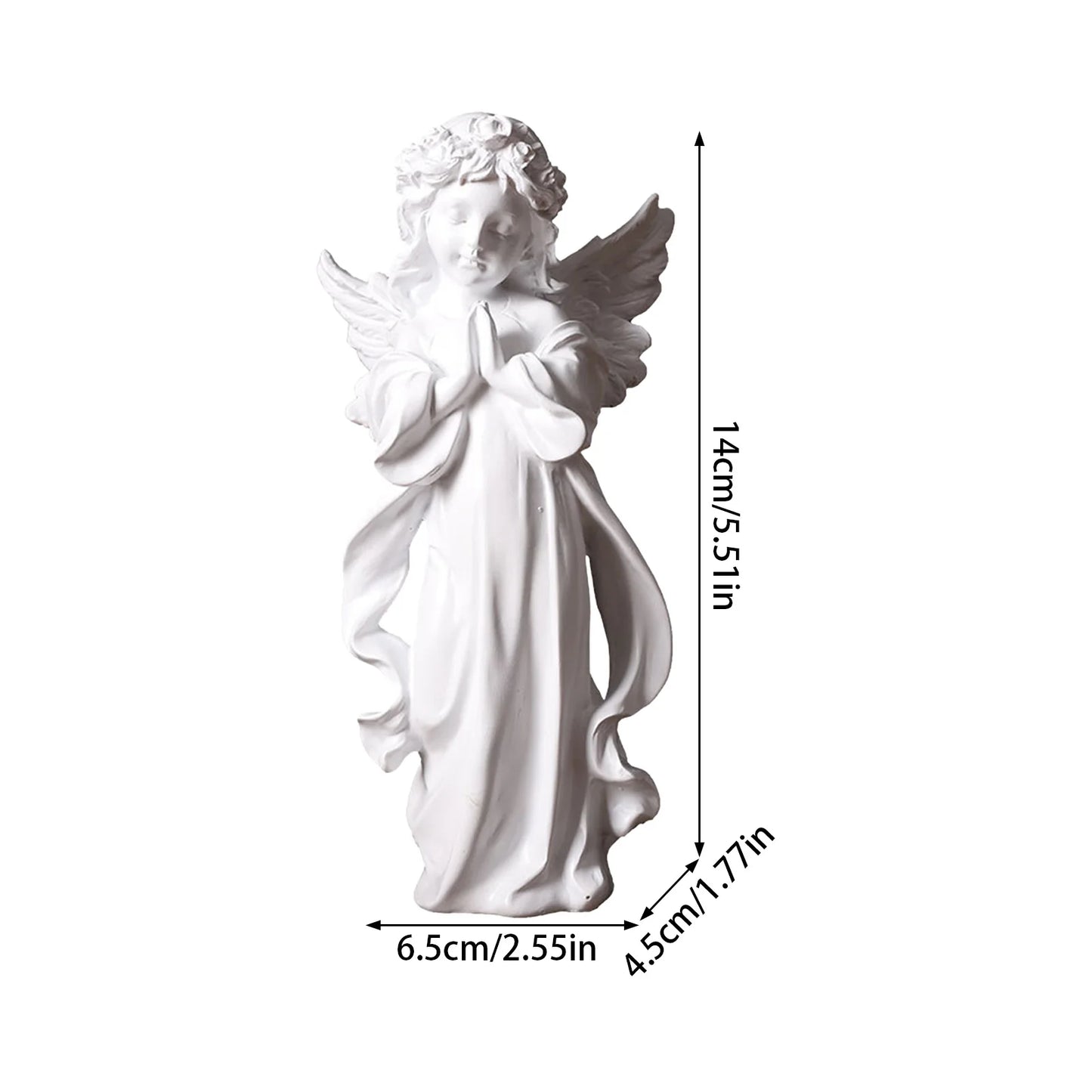 Closed Eyes Garden Memorial Angel Spiritual Consolation Angel Collectible Figurines for Desktop Living Room Entrance Decor Peaceful Pleasures Health and Wellness