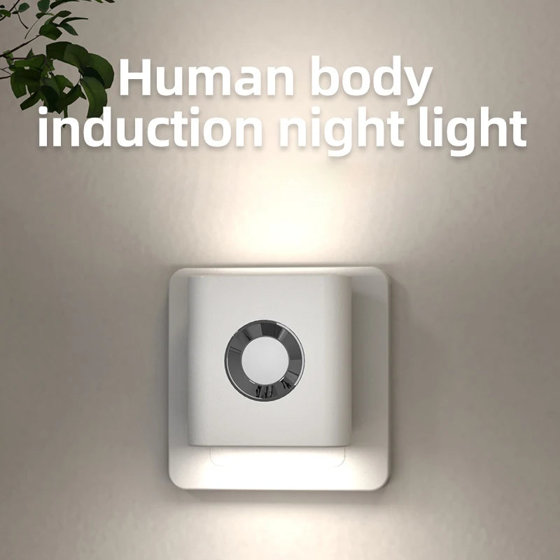 GGbingo Rechargeable Smart Home LED Night Light Lamp with Motion Sensor Kids Bedroom Decoration Light USB Lamp for Home Decor Peaceful Pleasures Health and Wellness