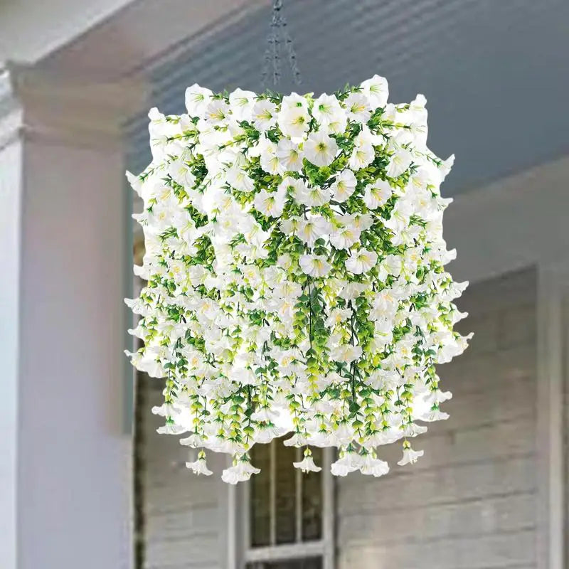 Artificial Petunias For Outdoors 2pcs Faux Petunias Artificial Plants Weatherproof UV Resistant Simulated Colorful Everlasting Peaceful Pleasures Health and Wellness