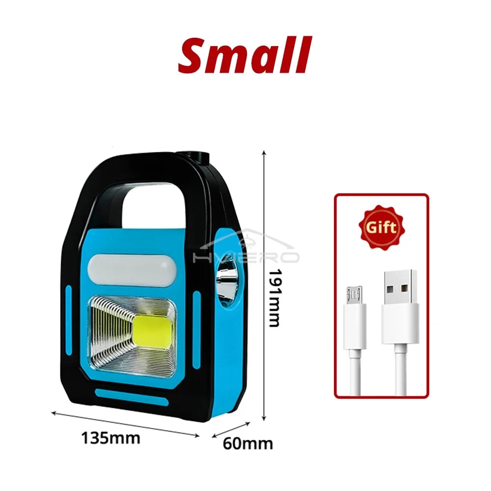 HVIERO 3-in-1 Solar USB COB LED Camping Lantern Work Light