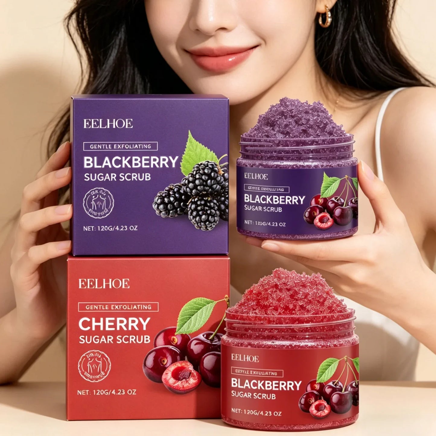 EELHOE Natural Body Scrub – Exfoliate, Brighten & Moisturize 120g