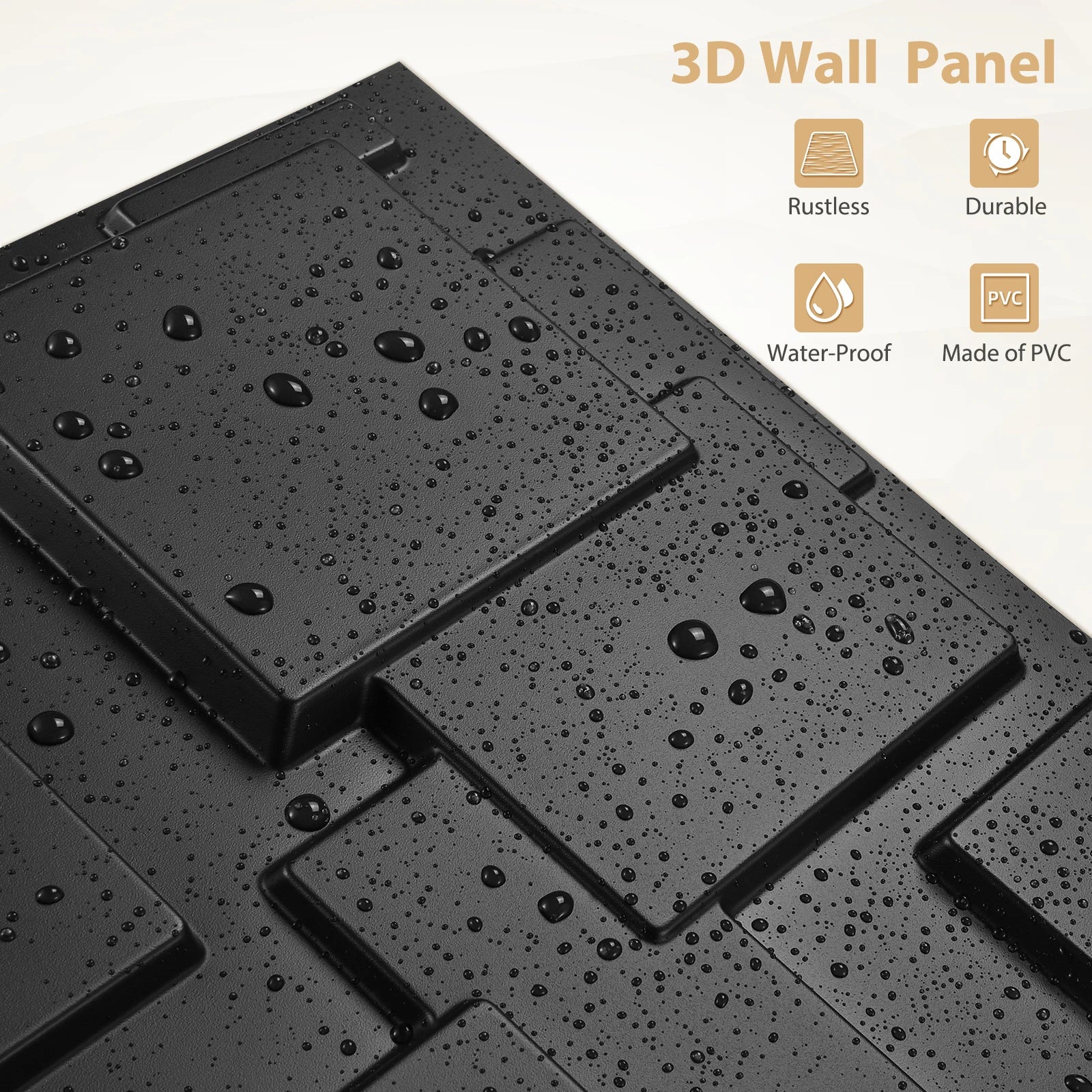 20/30pcs 3D pvc wall panels for indoor wall decoration, for living room hall bedroom hotel office,including tape Peaceful Pleasures Health and Wellness