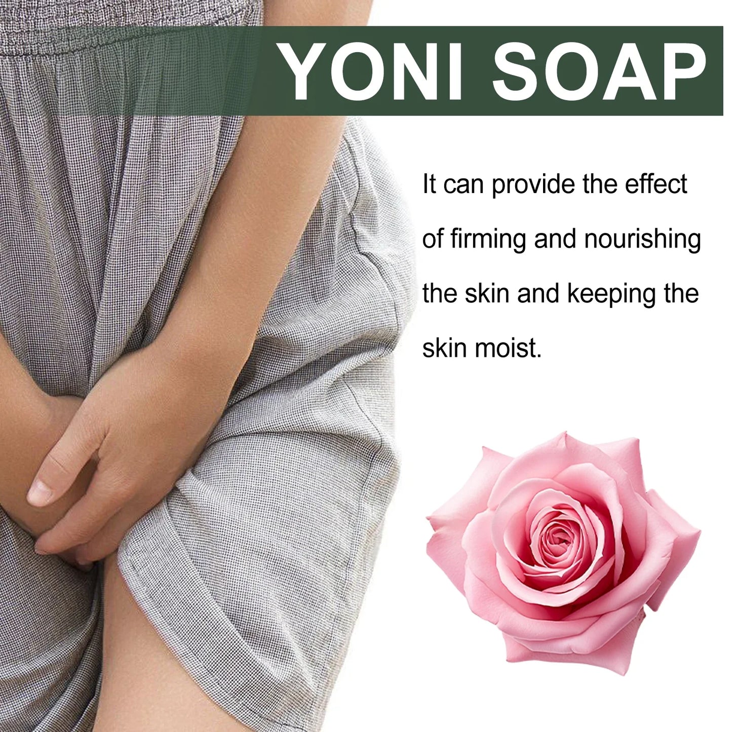 WoodSleep Rose Feminine Cleansing Bar – pH-Balanced Wash Soap