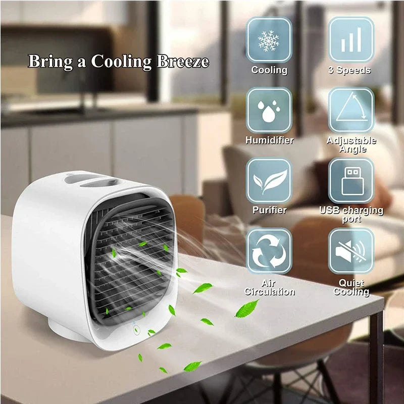 URGGU Mini Portable USB Air Cooler Fan | Personal Desktop Cooling
