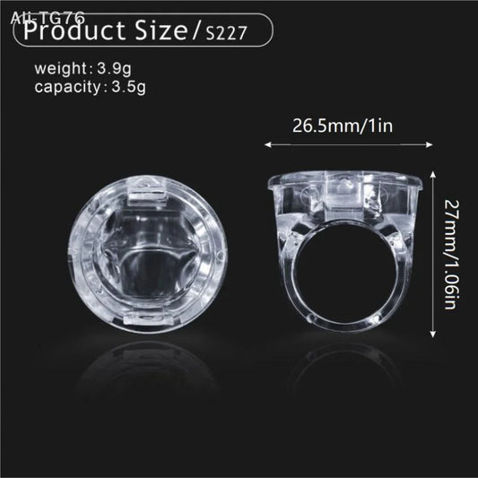 3.5g Ring-Shaped Empty Lip Balm Jar | Mini Cosmetic Container Cosmetic Storage Jar Peaceful Pleasures Health and Wellness Default Title