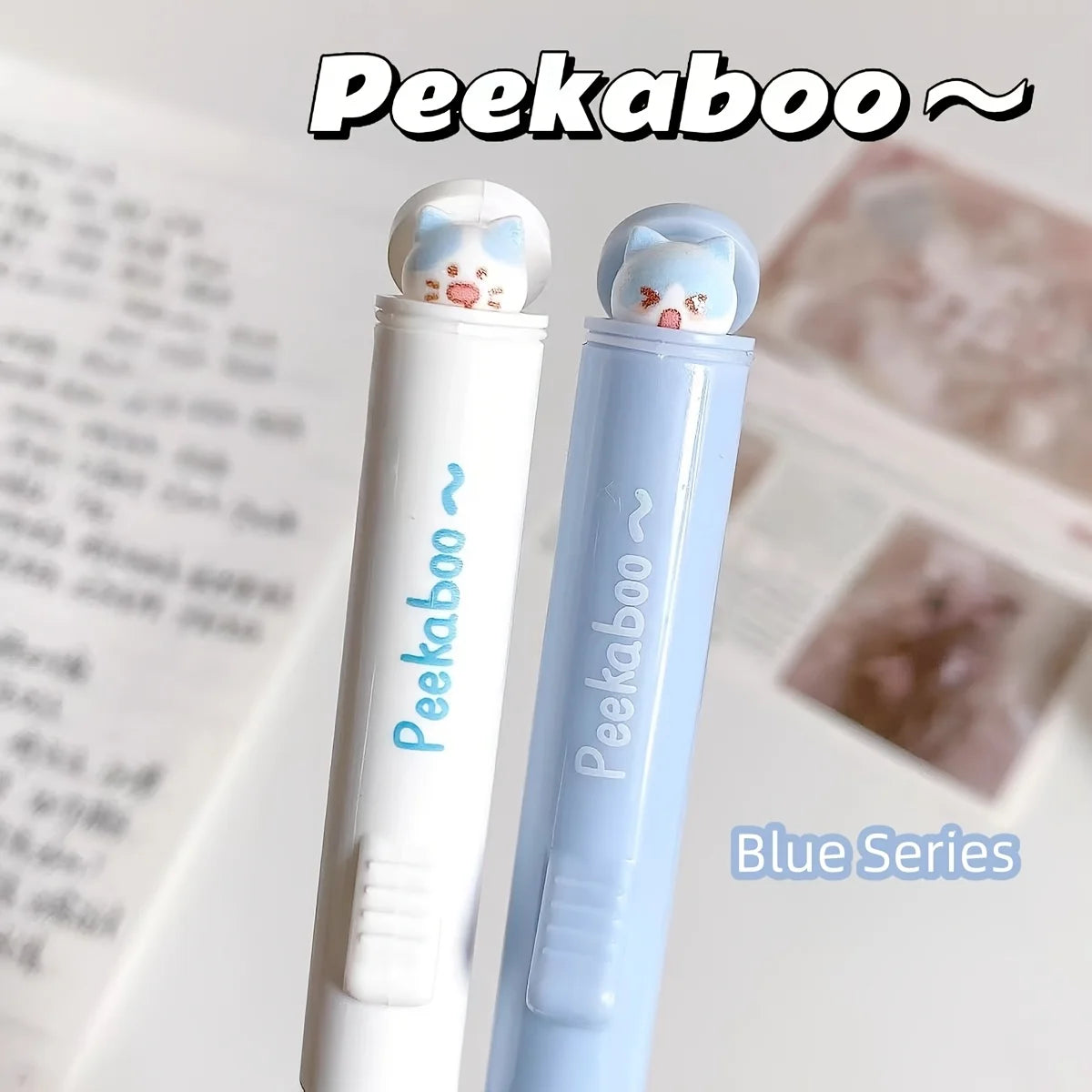 Cute Cat Gel Pens 3-Pack | Quick-Dry, School & Office Gift