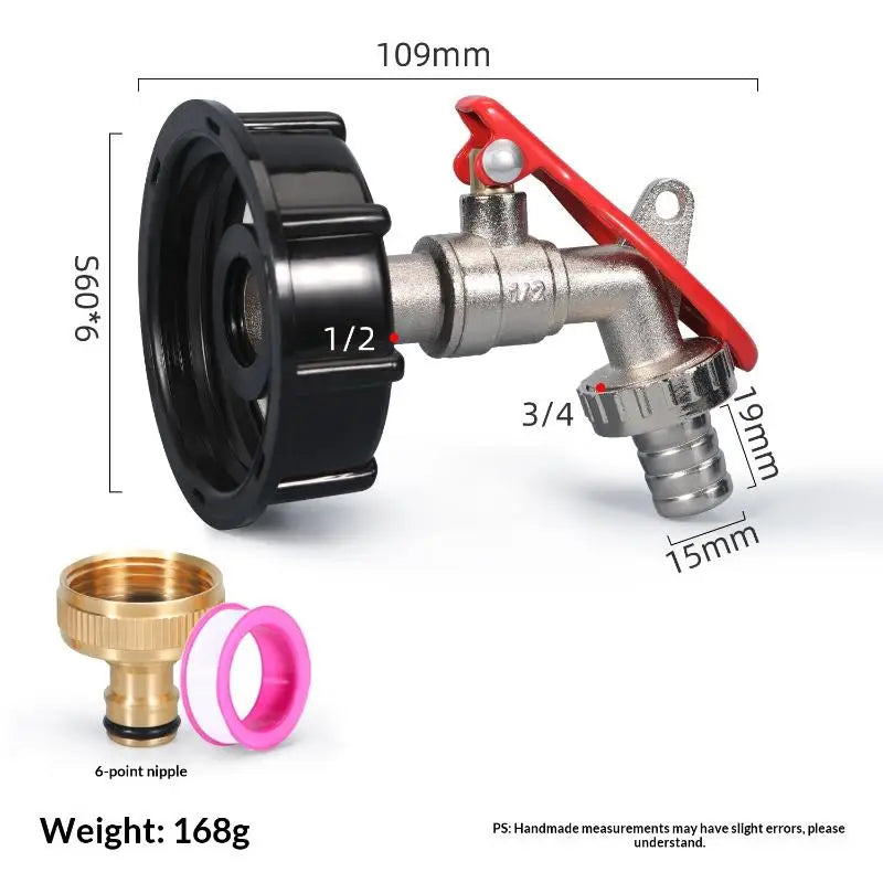 IBC Tank Valve Faucet with Lock – 1/2 Inch Zinc Alloy Tap