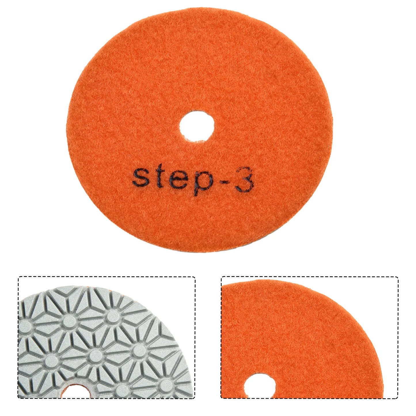 Dry Wet 3 Step Flexible Polishing Pads Granite Tool Pad Sanding Disc
