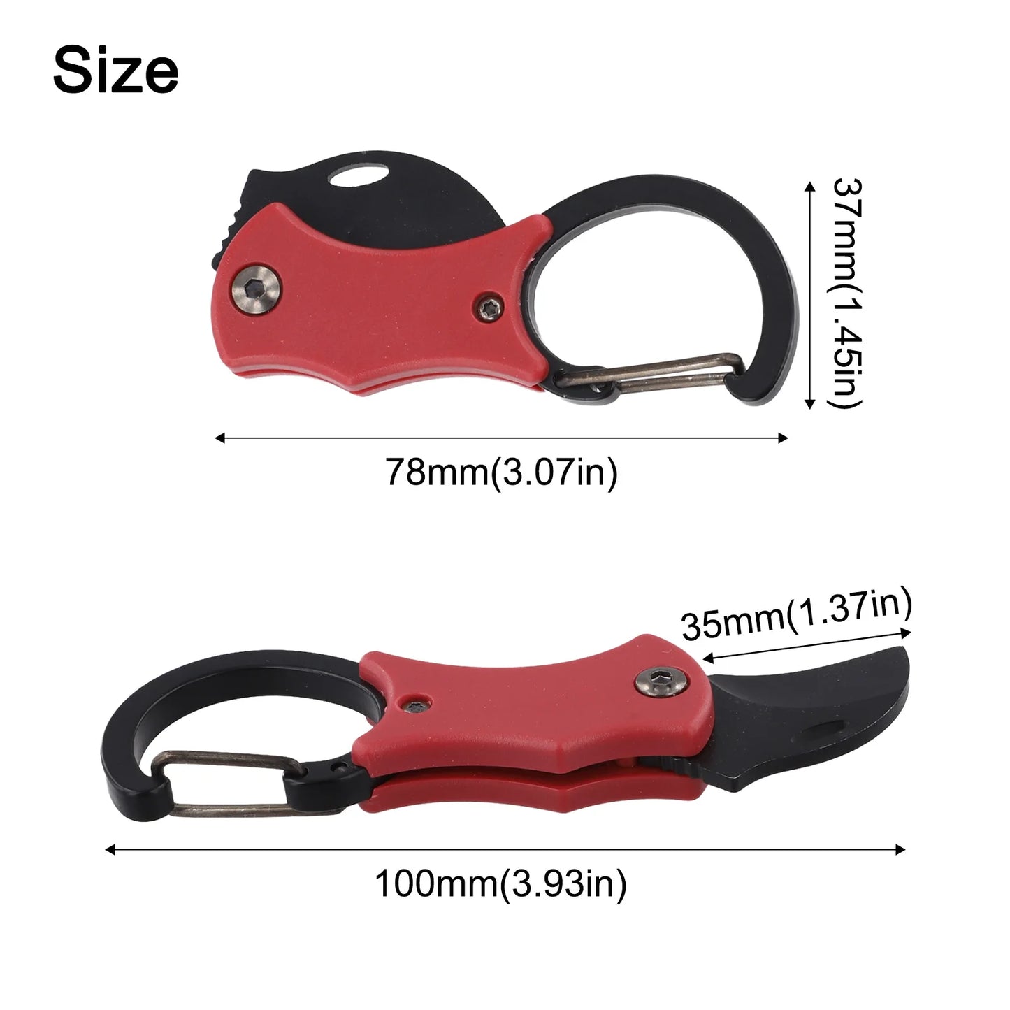 Portable Small Pocket Cutter Carabiner Box Keychain Folding Unboxing