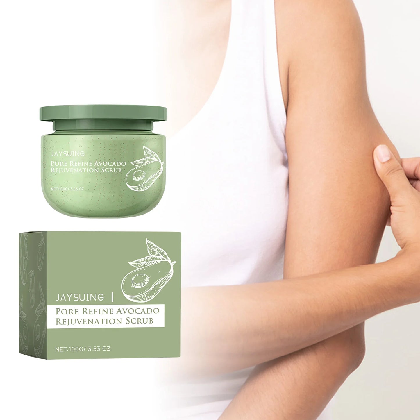 Avocado Scrub Exfoliator for Body Care and Dullness Elimination Peaceful Pleasures Health and Wellness