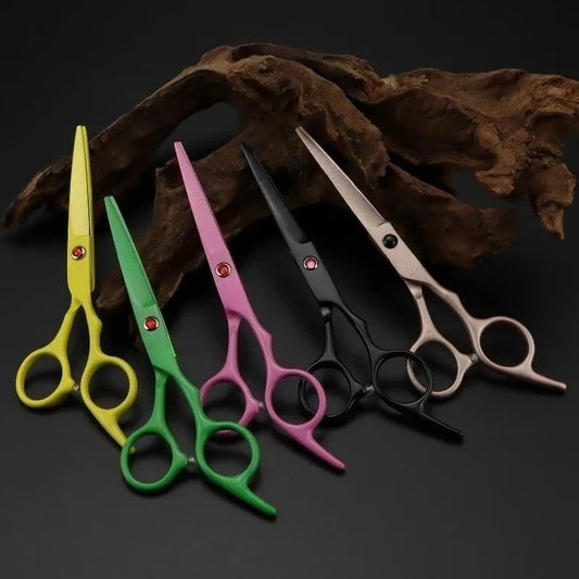 6.0 Inch Coated Color Hair Cutting Scissors: Professional Barber Shears, Thinning Scissors, Styling & Trimming Tools Peaceful Pleasures Health and Wellness
