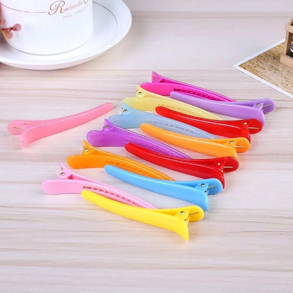 10-Pack Frosted Plastic Hair Clips – Side Barrettes for Women