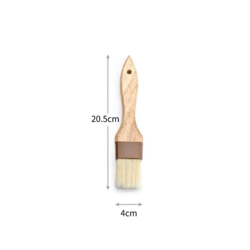 Wooden Handle Bristle Pastry & BBQ Basting Brush | Flat Baking