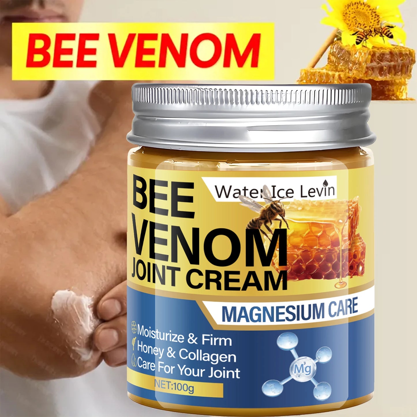 Bee Venom & Honey Body Cream with Magnesium – Moisturizes & Firms
