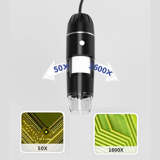 1600X Apple Android Phone Direct Connection Digital Microscope Handheld Industrial Beauty Electronic Magnifier Peaceful Pleasures Health and Wellness