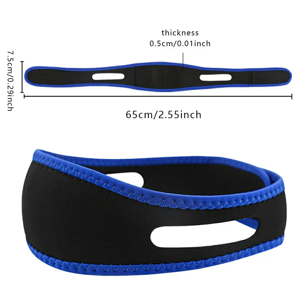 1 adjustable anti-snoring belt, anti-snoring chin support belt, facial lifting and stretching belt Peaceful Pleasures Health and Wellness