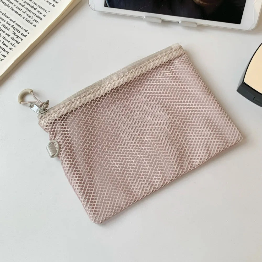 Mesh Makeup Storage Bag | Zipper Travel Cosmetics Organizer