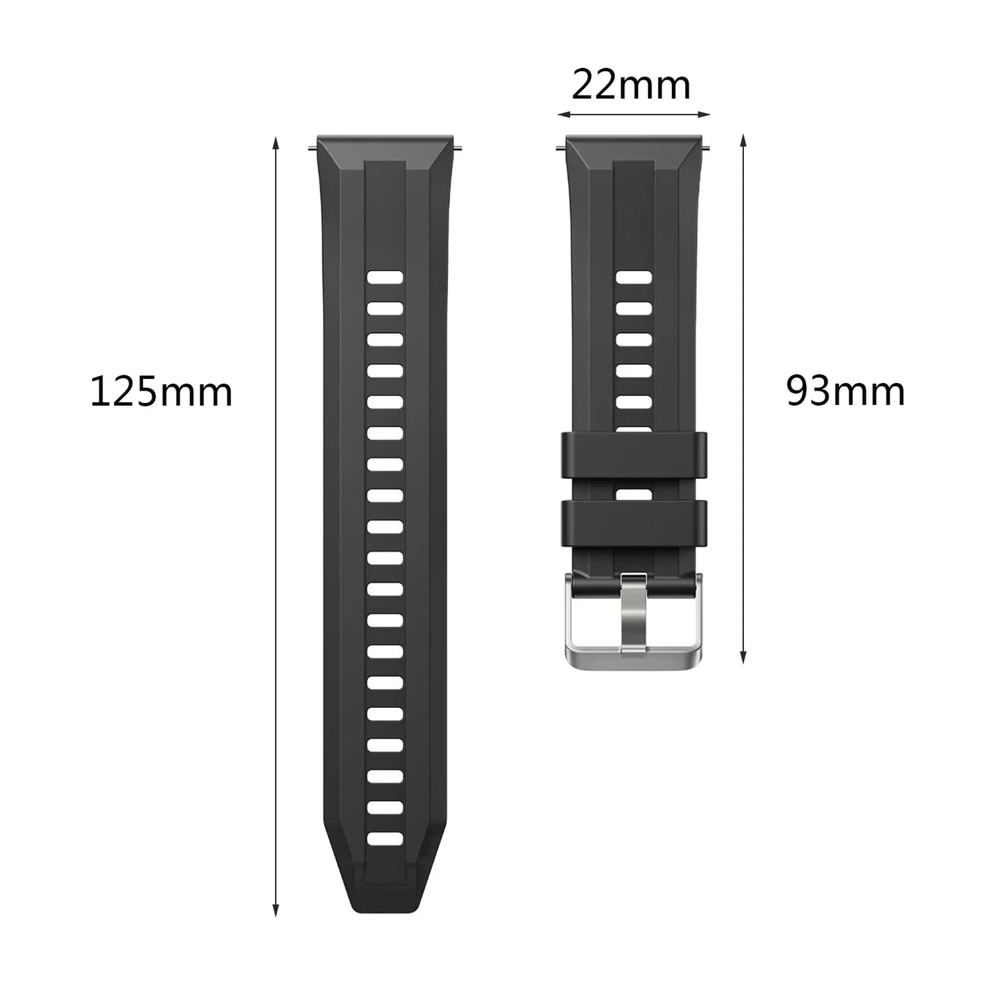 22mm Silicone Watch Strap for Huawei GT6/GT5/GT4 46mm