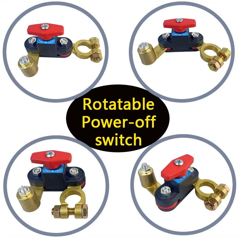 Car Battery Disconnect Switch Bidirectional Joint Can Rotate Disconnect Switch ﻿Anti-Power Off Leakage Circuit Breaker 12-24v Peaceful Pleasures Health and Wellness