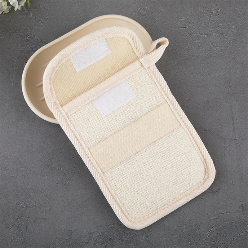 Cotton Linen Soap Saver Bag | Exfoliating Shower Mesh Pouch