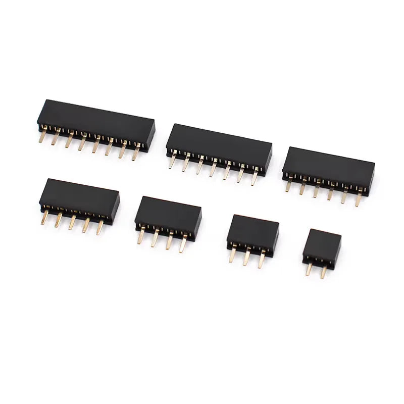 10PCS 2.0mm Female Single Row Pin Header 2/3/4/5/6/7/8/9/10/11/12/13/14/15/16/20/40P 2.0 Stright Pin Strip PCB Connector Peaceful Pleasures Health and Wellness