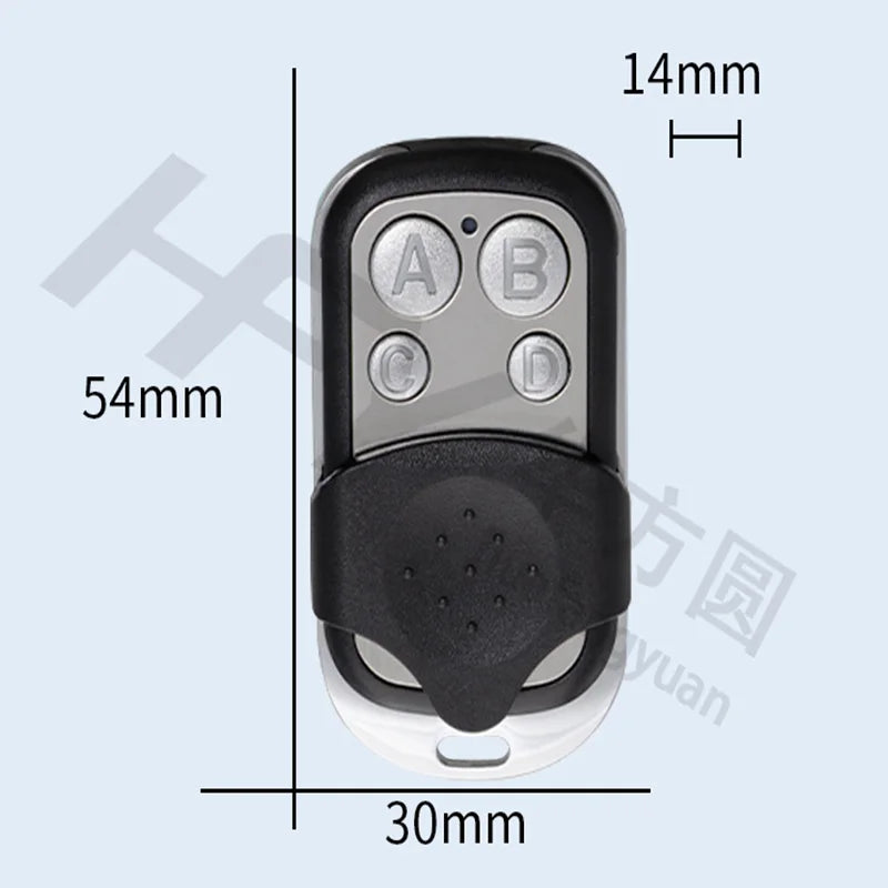 433MHz 4-Button Wireless Copy Remote for Garage & Gate Doors