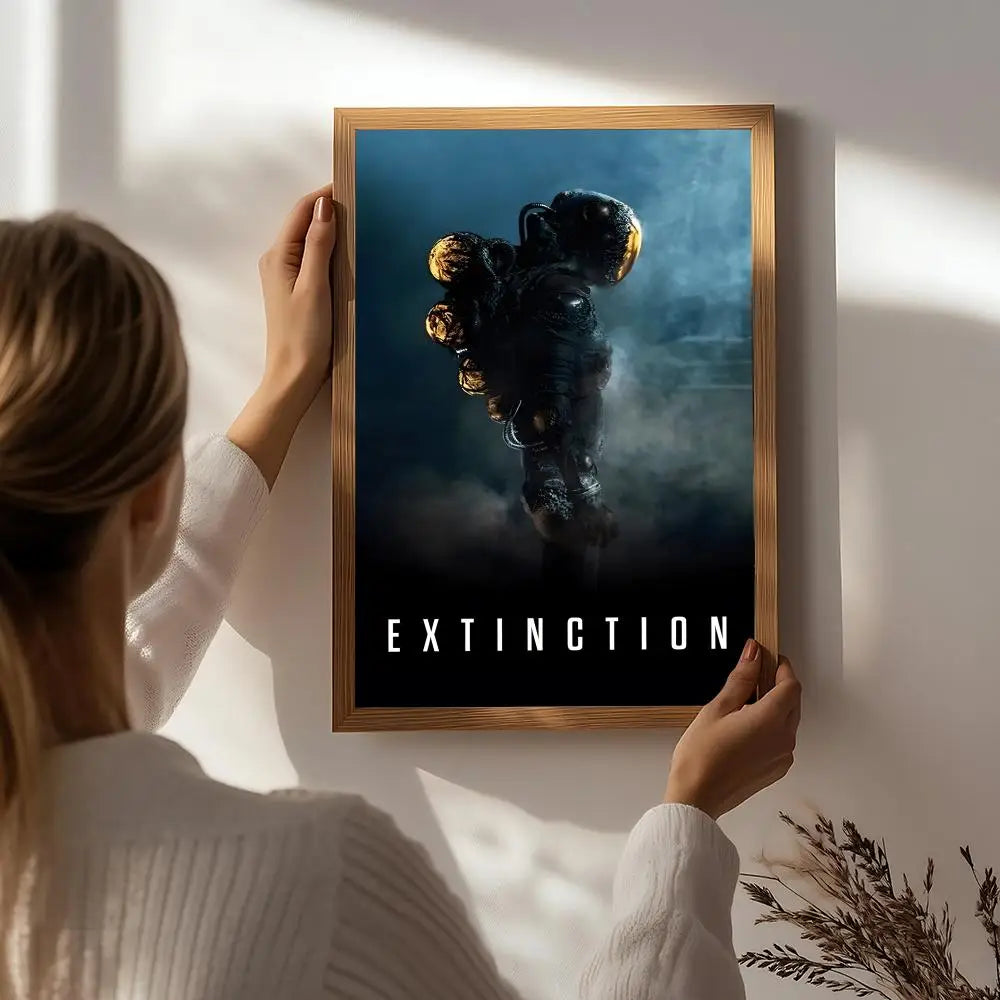 Movie E-Extinction HD Wall Poster | Self-Adhesive Waterproof Art Movie Wall Poster Peaceful Pleasures Health and Wellness White2 15X20cmNoframe