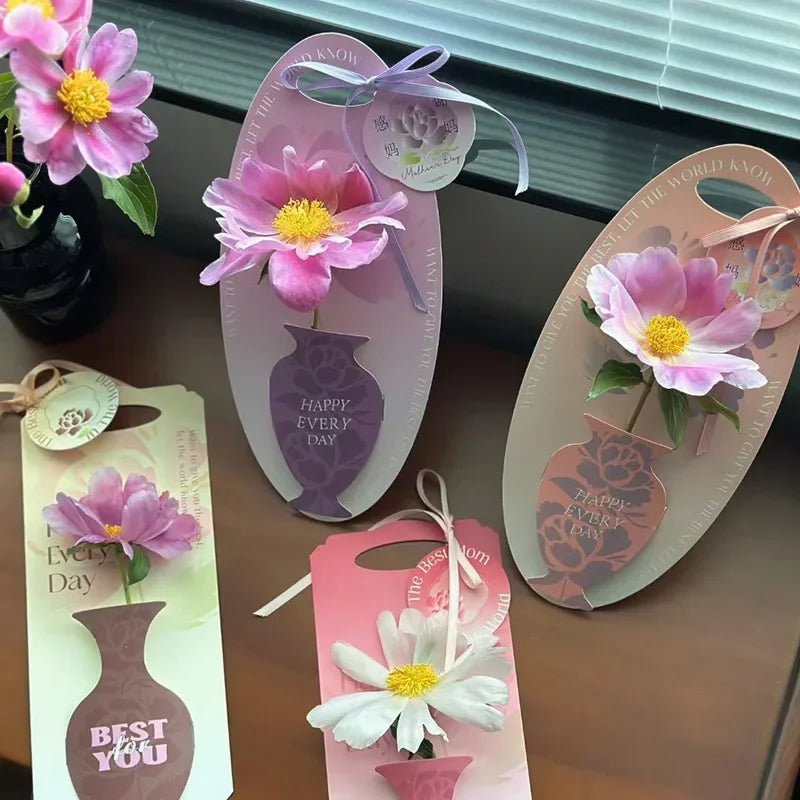Foldable Flower Bouquet Box Handheld Gift Box Set of 10