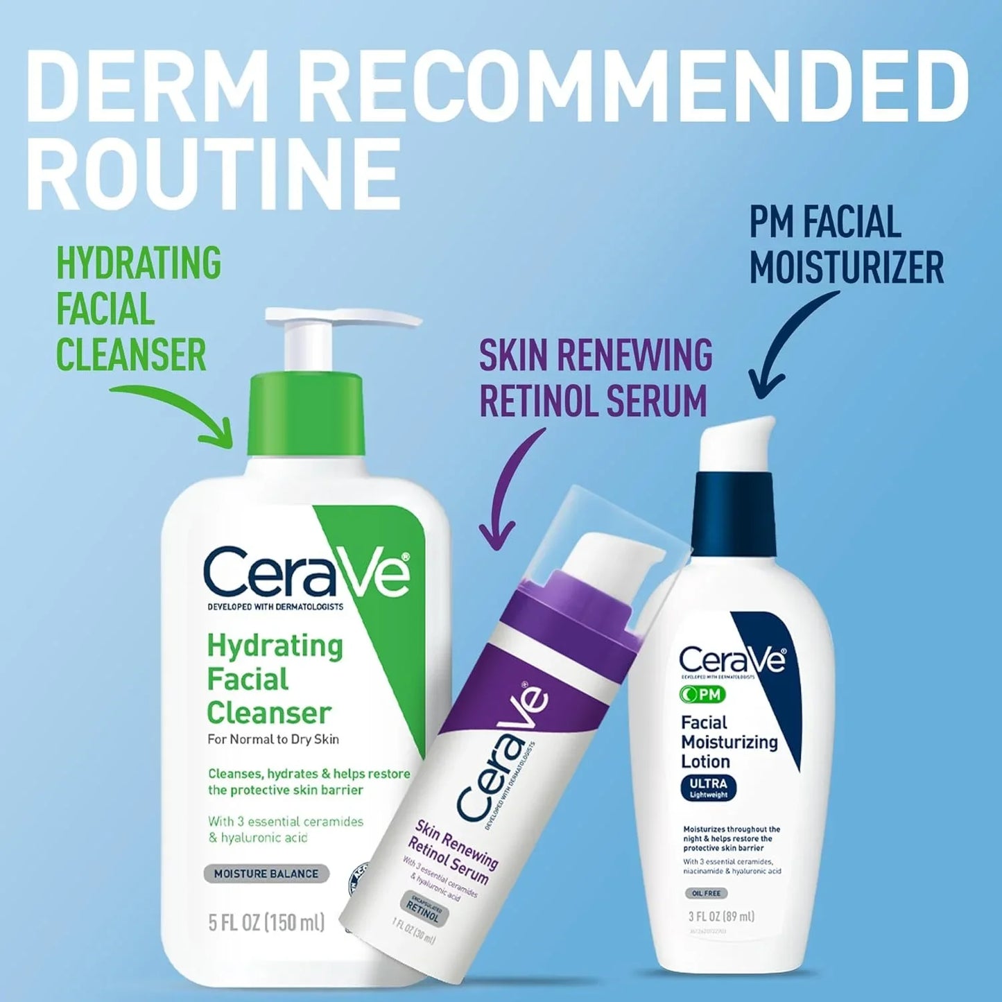 CeraVe PM Night Moisturizer – Hyaluronic Acid & Ceramides 3oz