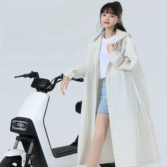 Adult Raincoat Hooded One-piece Long Raincoat Reusable Poncho Outdoor Rainwear For Women And Men Transparent Waterproof Poncho Peaceful Pleasures Health and Wellness