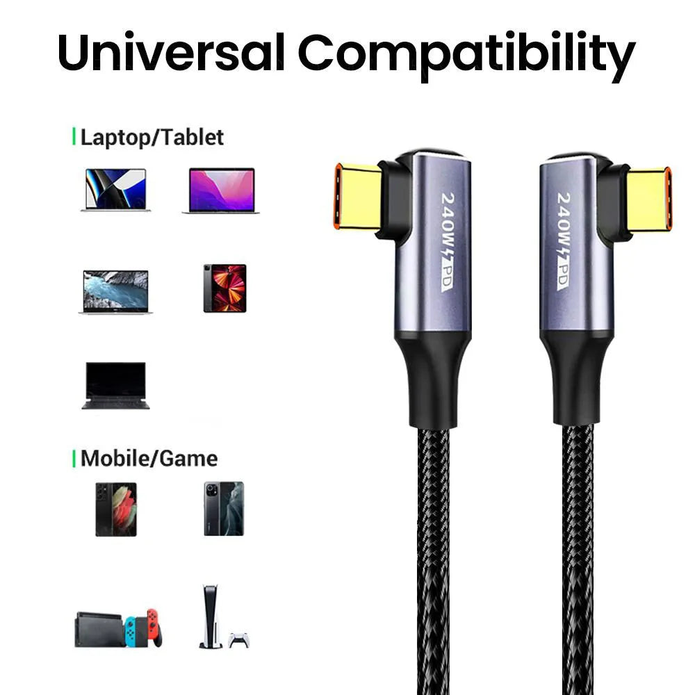 PD 240W USB-C to USB-C Fast Charging Cable 6A | CE Certified