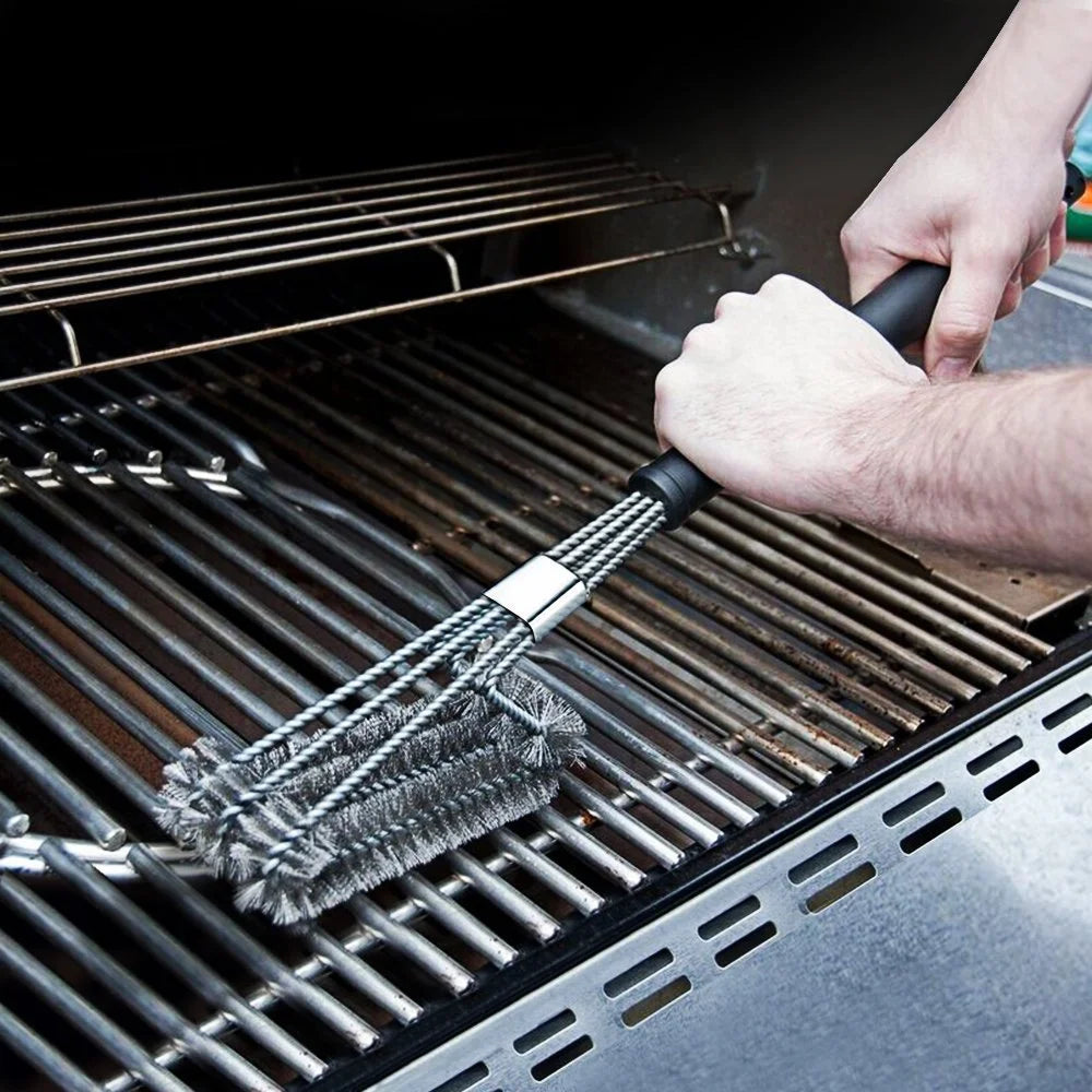 Stainless Steel Wire Grill Brush – BBQ & Stove Cleaner Grill Cleaning Brush Peaceful Pleasures Health and Wellness