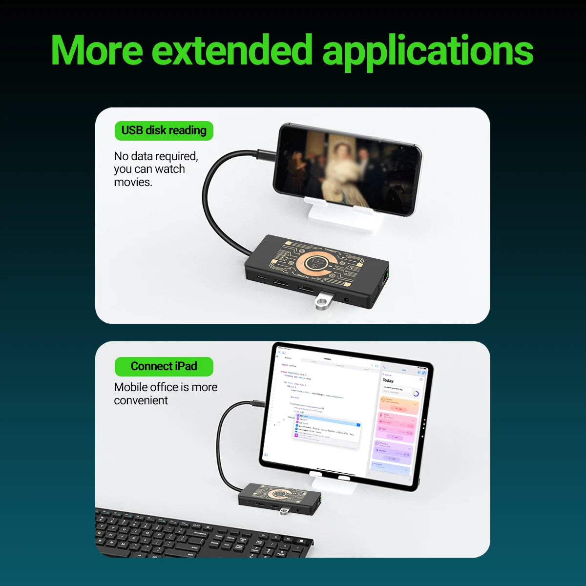 12-in-1 USB-C Docking Station | 4K HDMI, Wireless Charging, 100W PD USB-C Docking Station Peaceful Pleasures Health and Wellness