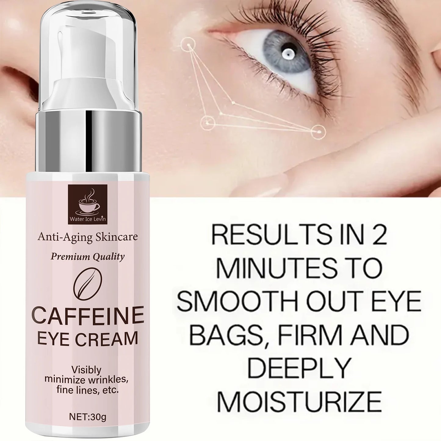Caffeine Eye Cream with Niacinamide & Hyaluronic Acid | 30g Anti-Aging Eye Cream Peaceful Pleasures Health and Wellness