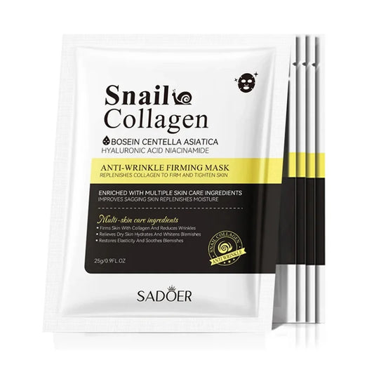SADOER Snail Collagen Face Mask 5-Pack | Firming & Hydrating Sheet Face Mask Peaceful Pleasures Health and Wellness Default Title