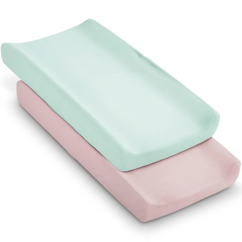 2-Pack Diaper Changing Pad Cover – Soft Breathable Changer Sleeve